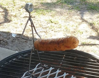 Grill Guy, Hot dog man, Metal Art, Barbeque cooker, BBQ, bratwurst