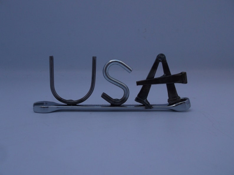 USA, tiny wrench, miniature gift ideas, recycled, up cycled, welded metal art image 2