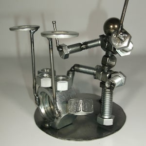 Metal Drummer Figurine, Drummer, Musicians image 4