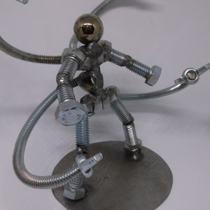 Doctor Octopus Figurine, Metal Bolt Figurine, Welded Art, Upcycled Metal
