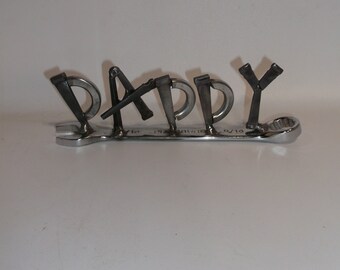 Daddy, Father's Day present, miniature gift ideas, recycled, up cycled, welded metal wrench