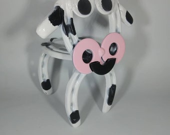 Upcycled Horseshoe Cow - Metal Garden Art Animal