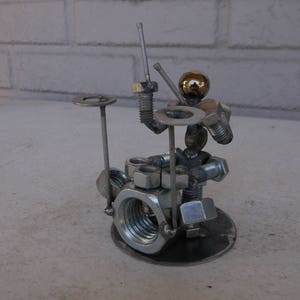 Metal Drummer Figurine, Drummer, Musicians image 5