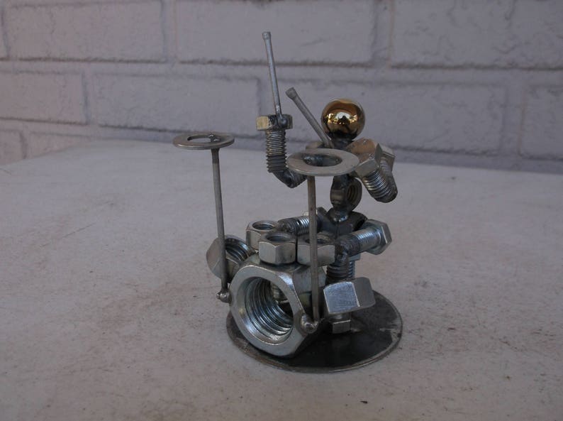 Metal Drummer Figurine, Drummer, Musicians image 5