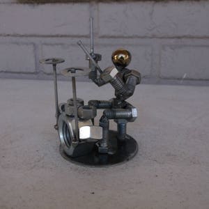 Metal Drummer Figurine, Drummer, Musicians image 9