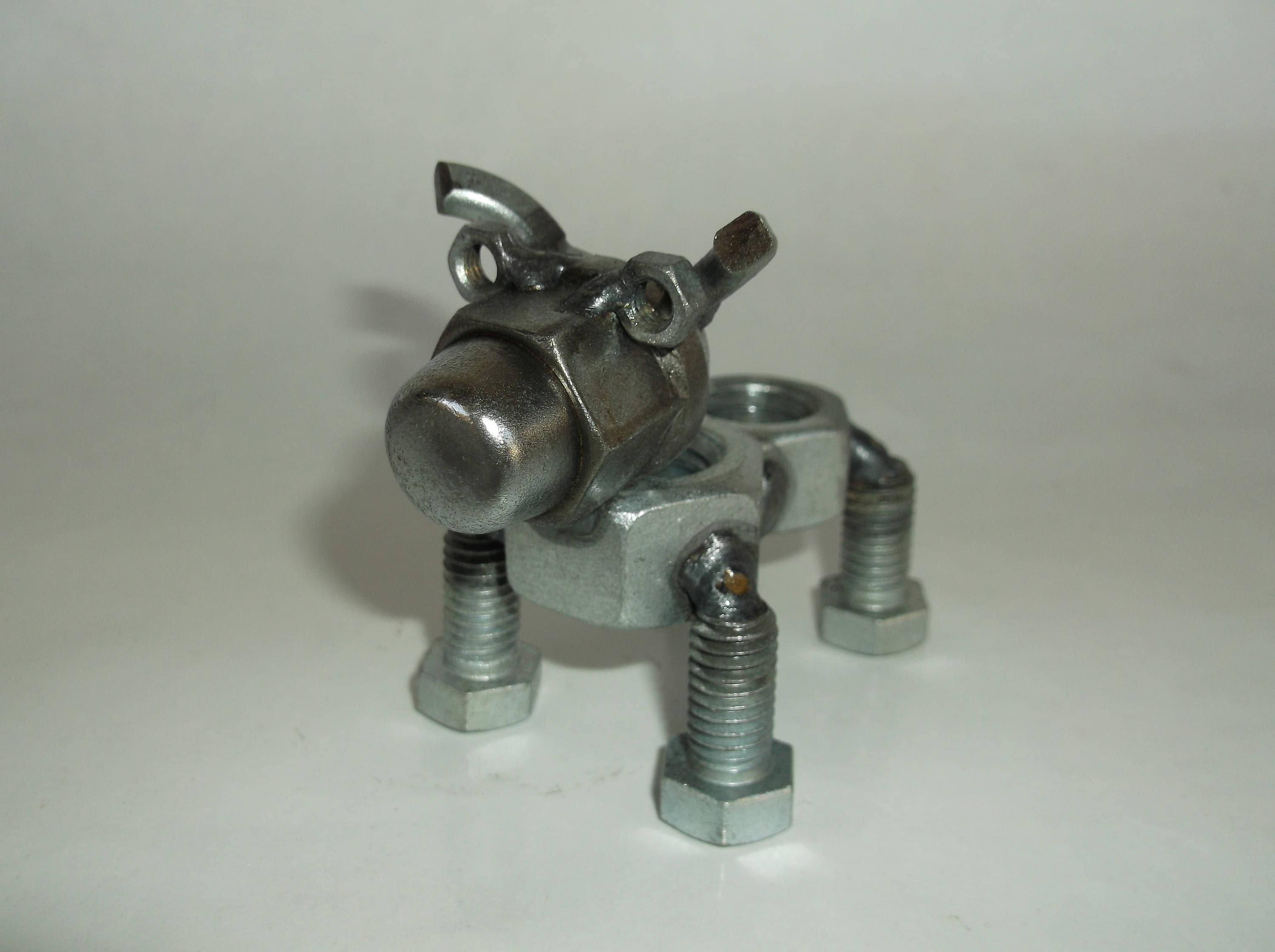 Pitbull, Metal Dog Figurine, Upcycled Art, Miniature Dog - Etsy