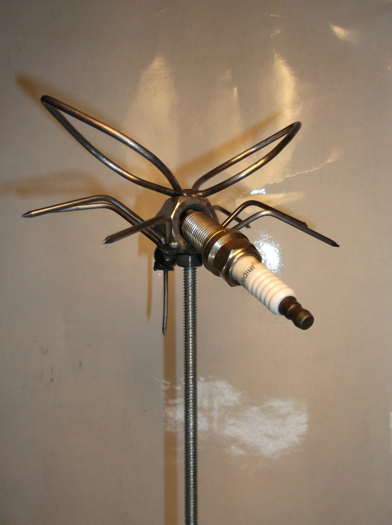 Mosquito Spark Plug Garden Stake Metal Sculpture Insect Etsy