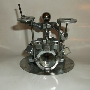 Metal Drummer Figurine, Drummer, Musicians image 3