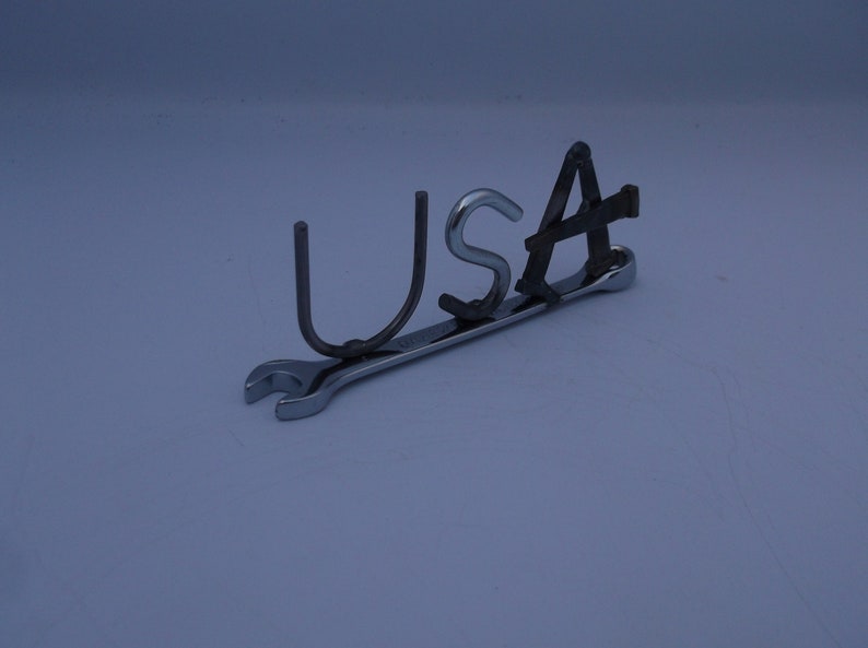 USA, tiny wrench, miniature gift ideas, recycled, up cycled, welded metal art image 6