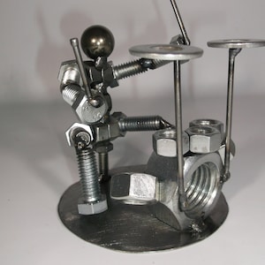 Metal Drummer Figurine, Drummer, Musicians image 2