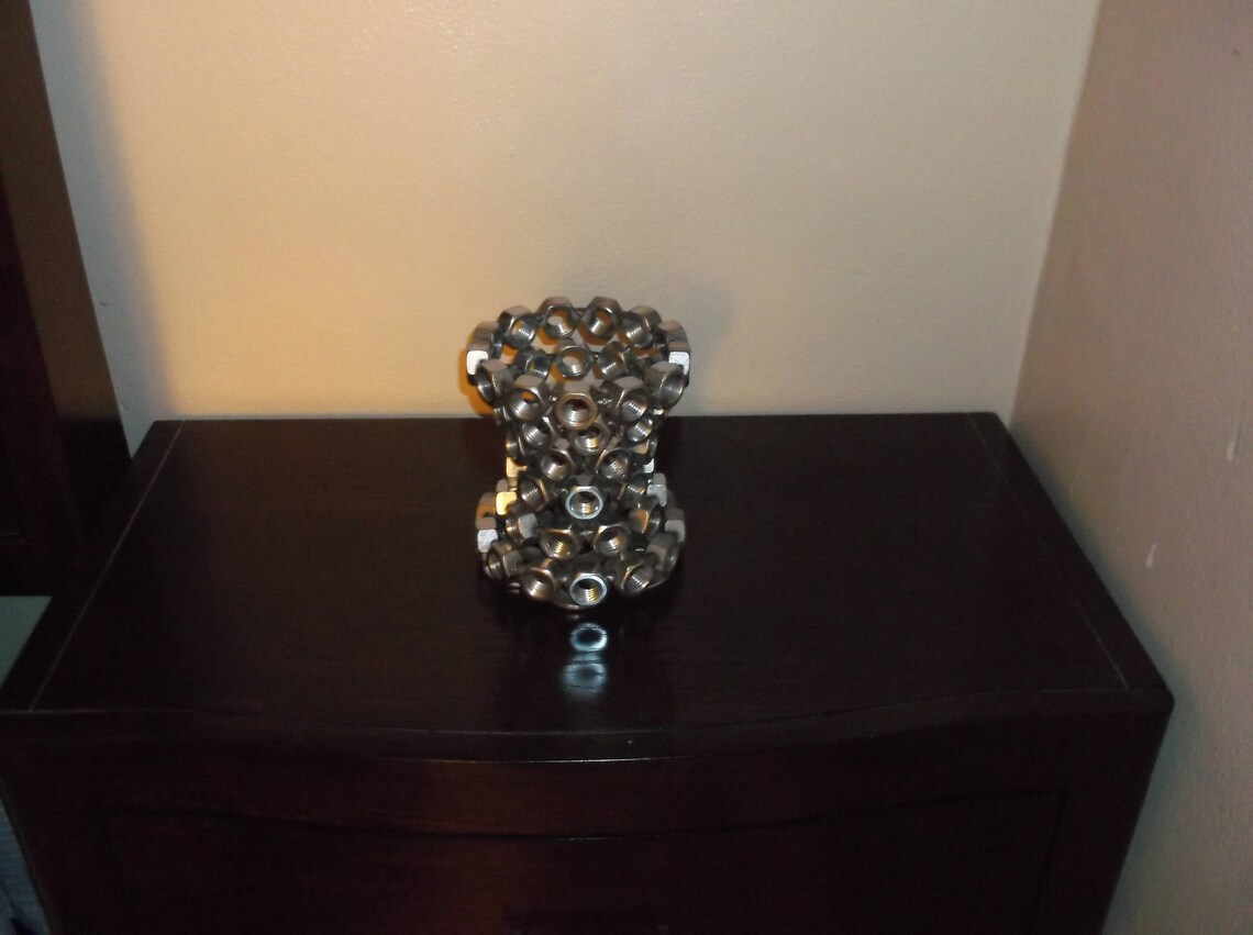 Vase Metal Recycled Art Etsy