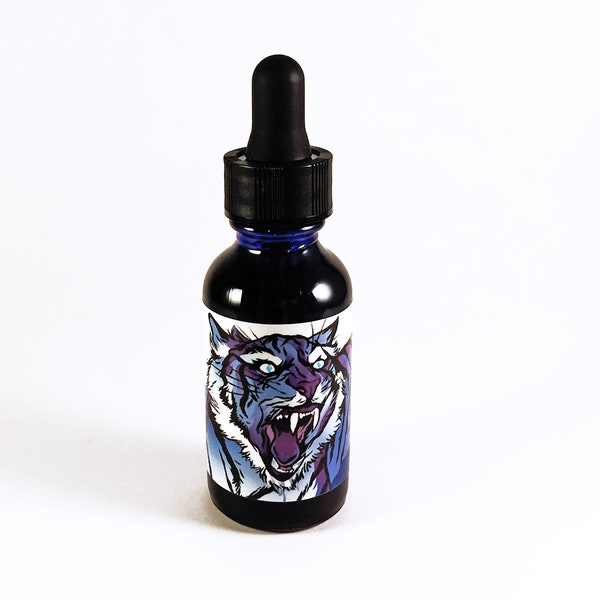 RIDE THE TIGER - Holy Diver - Smokey Aquatic Beard Oil & Conditioner for Dry Skin, Vegan,  1 oz.