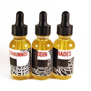 THE HALF PANTHEON: 3 Beard oils - Hades, Cernunnos, Odin, 1 oz each.