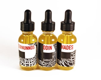 THE HALF PANTHEON: 3 Beard oils - Hades, Cernunnos, Odin, 1 oz each.