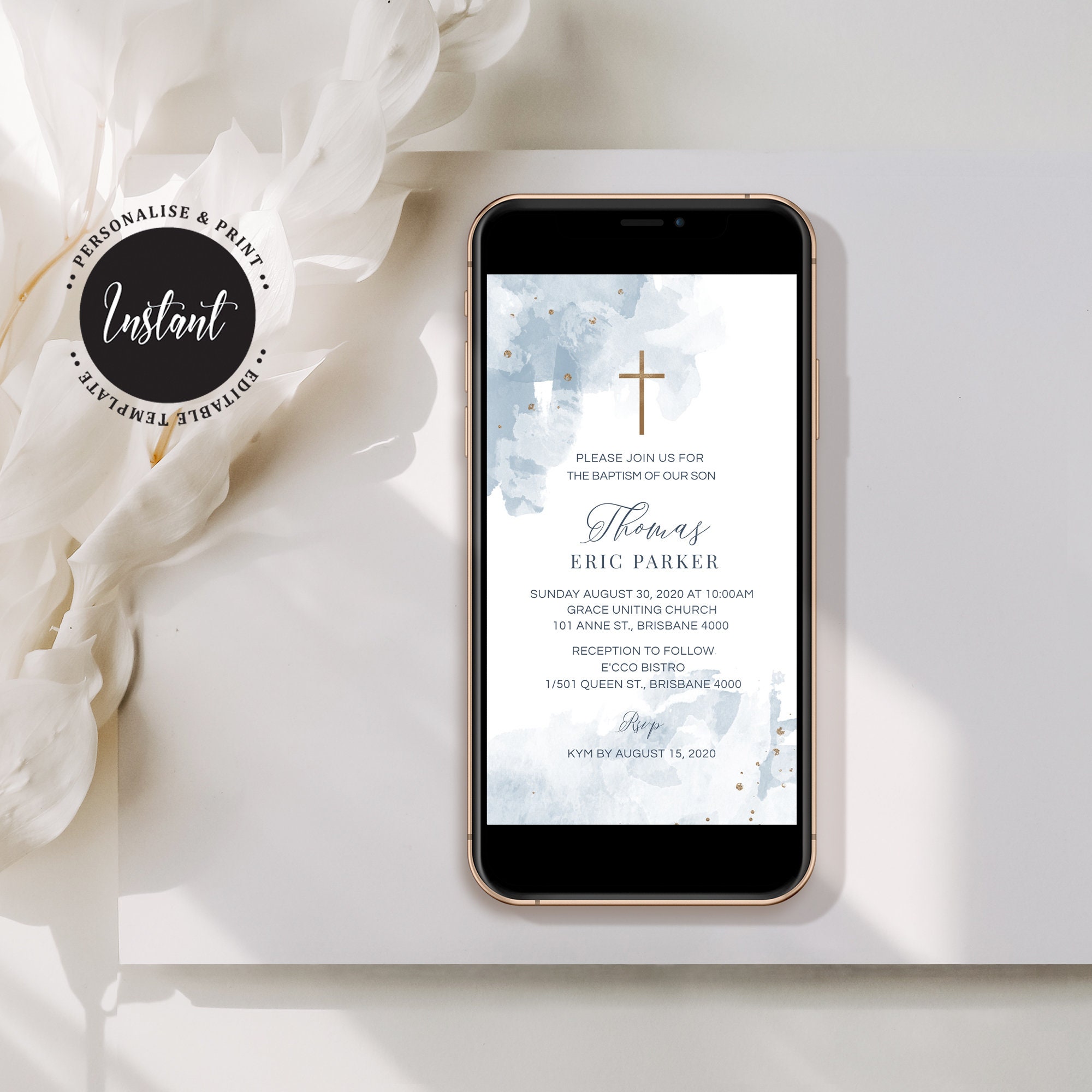 Baptism Evite Christening Evite Holy Communion Evite Etsy