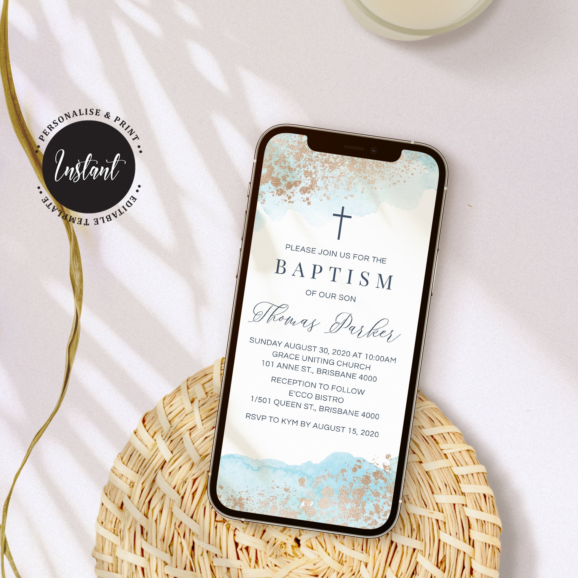 Baptism Evite Christening Evite Holy Communion Evite Etsy UK