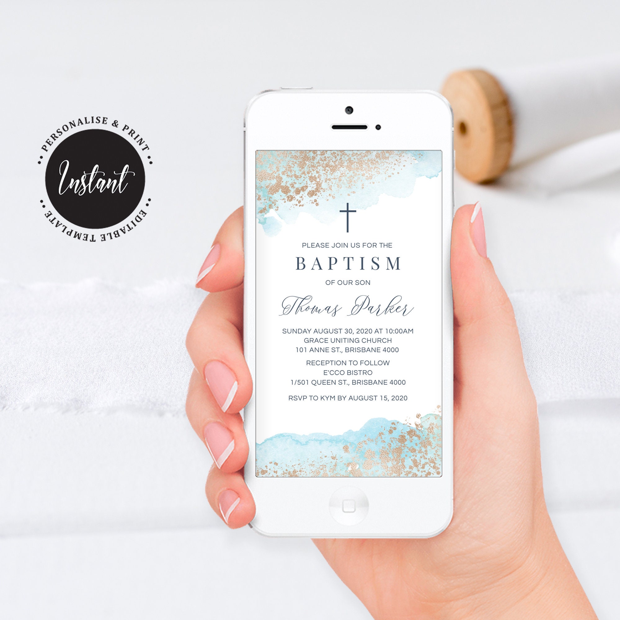 Baptism Evite Christening Evite Holy Communion Evite Etsy