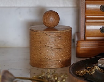 3 1/2" Round Bentwood Box with Round Knob / Candy Box / Treasure Box