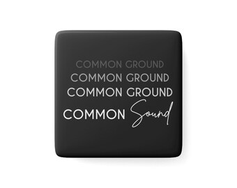 Common Ground typografisk porslinsmagnet