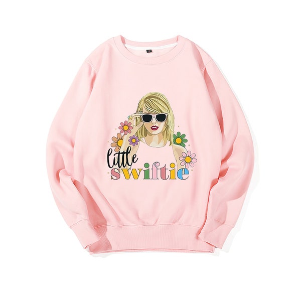 Little Swiftie Youth Sweatshirt-Taylor Fan Gift-Cute Swiftie Shirt-Album Tour Floral Swiftie sweatshirt-Swiftie Children's Sweatshirt