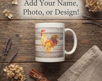 Personalized Mug, Custom Photo Coffee Cup, Ceramic Gift