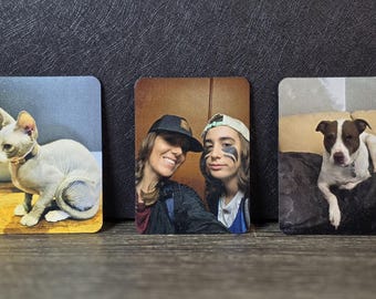 Custom Photo Magnet, Personalized Pet or Family Picture Keepsake (2.1" x 2.9")