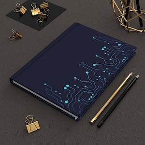 Blue Circuit Board Hardcover Journal | Tech Notebook