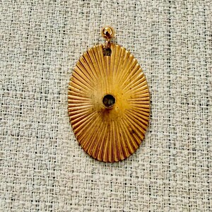 Vintage Fluted Brass Oval Earring | 14k Gold-Filled Stud | Tiny Sidekick