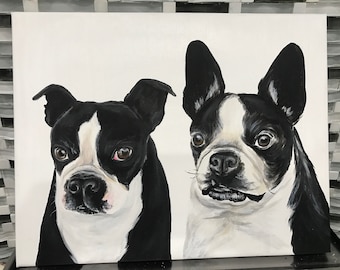 One extra animal add on option for canvas acrylic pet portrait
