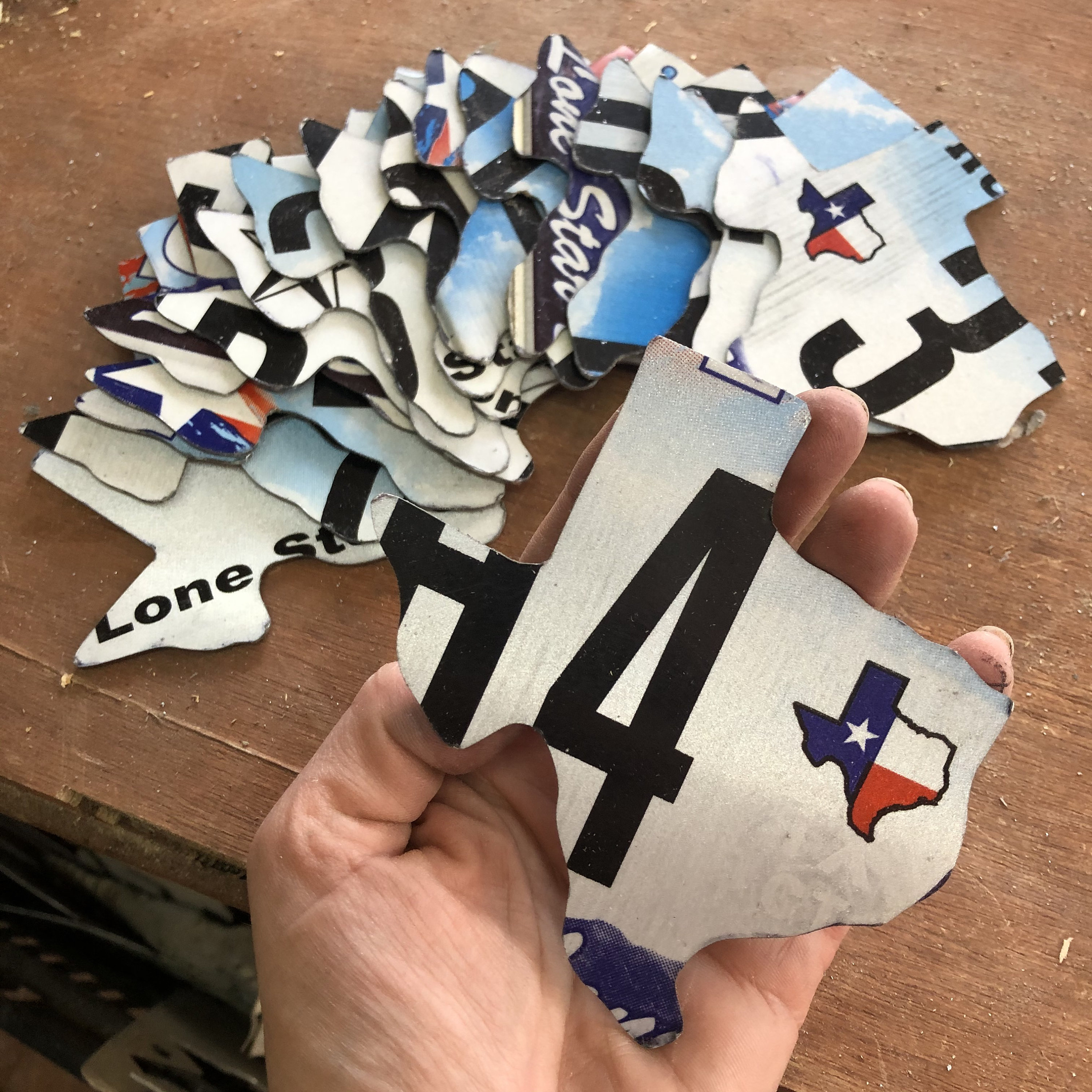 Texas Metal License Plate Handmade Ornament Keychain Rustic Etsy