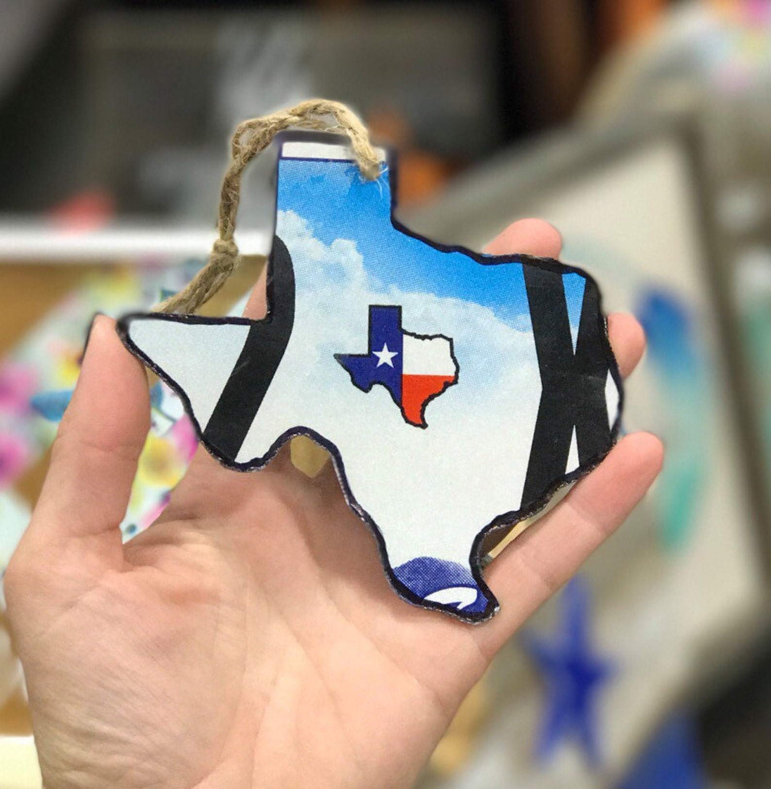 Texas Metal License Plate Handmade Ornament Keychain Rustic Etsy
