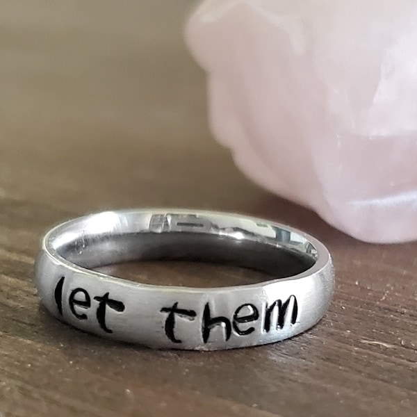Let Them Ring - Self Worth Motivational gift, Mental Health Inspiration Jewelry (read full item desciption)