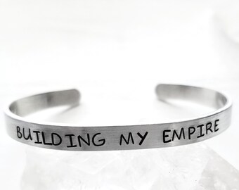 Building My Empire Bracelet, Entrepreneur Jewelry, Boss Lady Motivational, Hustle Culture