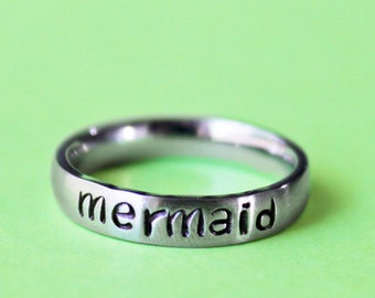 Mermaid Ring, Beach Jewelry, I'm Really a Mermaid, Nautical Girls Fantasy Gift, Beach Babe, Surfer Jewelry