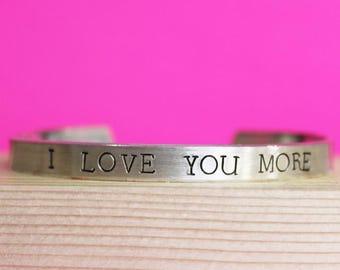 I Love You More Bracelet, Anniversary Jewelry, Anniversary Gift, Love Bracelet, Couples Gift Girlfriend Wife Mom Daughter