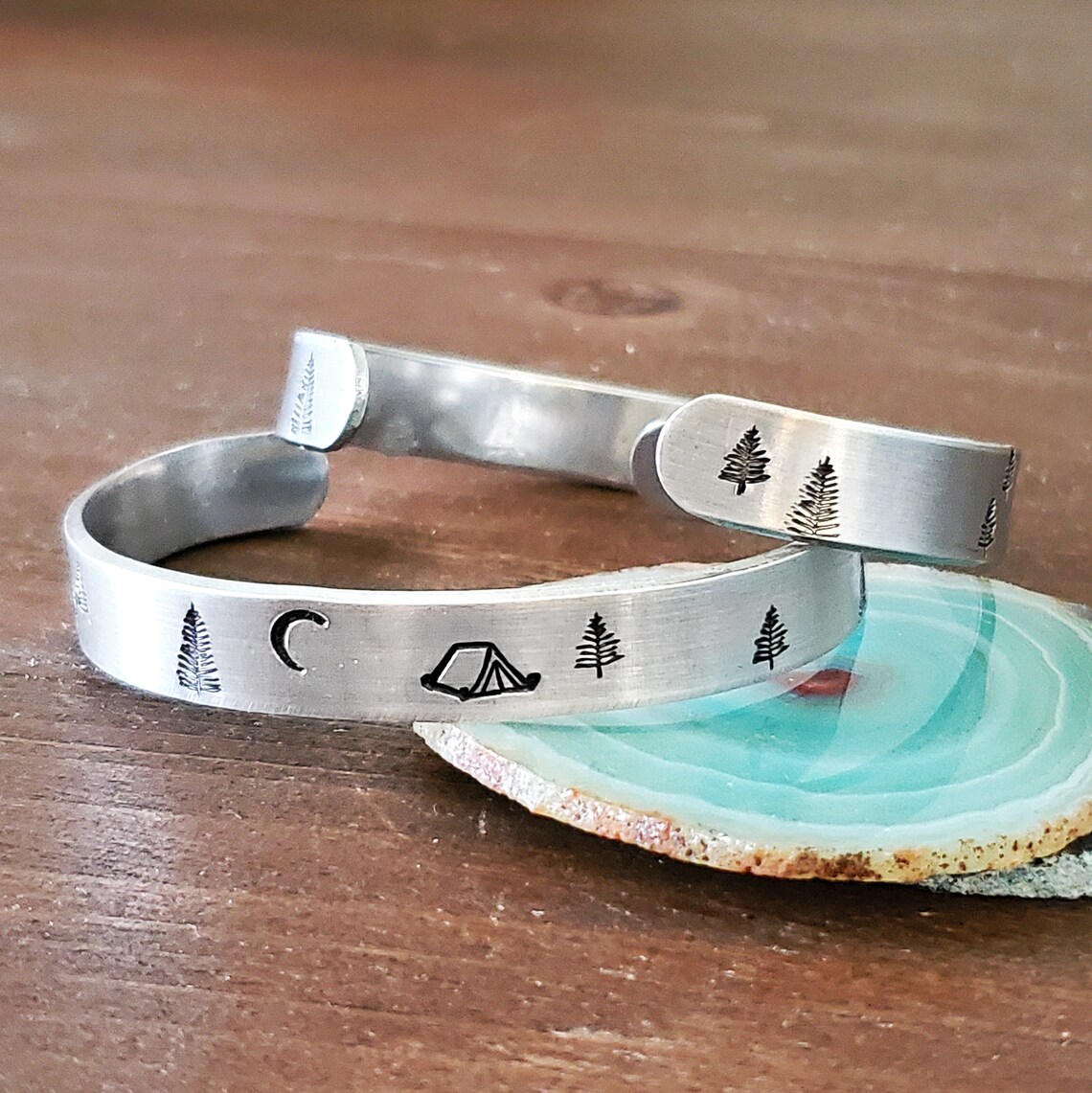 Camping Bracelet Tent Camping in the Woods With Moonlight Etsy