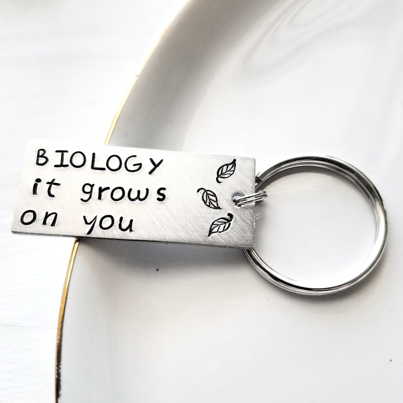 Biology Keychain Biology It Grows on You Key Ring Gift for Etsy