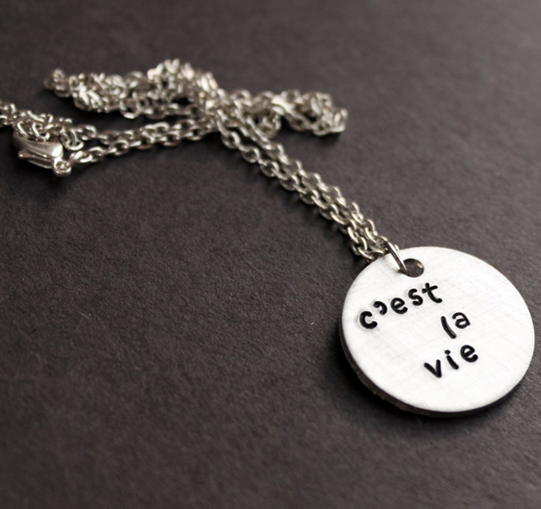 C'est La Vie Necklace Cest La Vie French Jewelry - Etsy