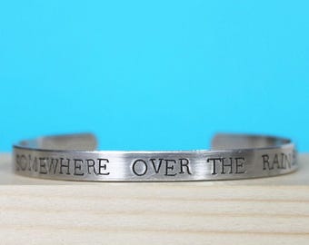 Somewhere Over The Rainbow Bracelet, Inspirational Rainbow Jewelry