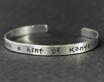 Humble With A Hint Of Kanye Bracelet, Funny Jewelry, Pop Culture Quote Jewelry