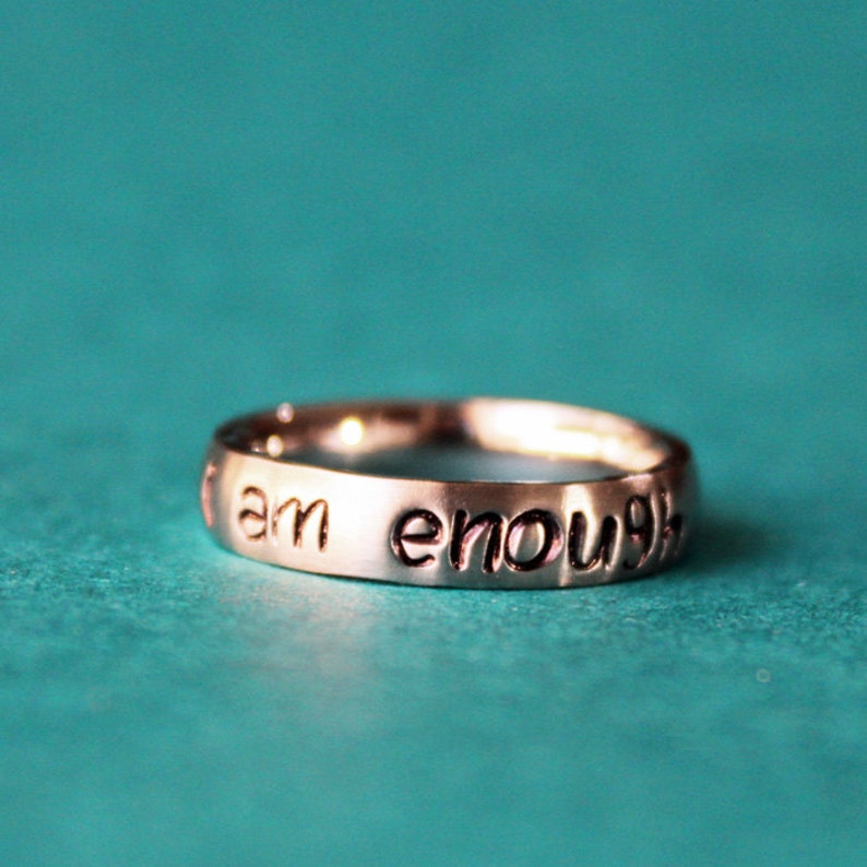 I Am Enough Ring Recovery Mental Health Awareness Ring You