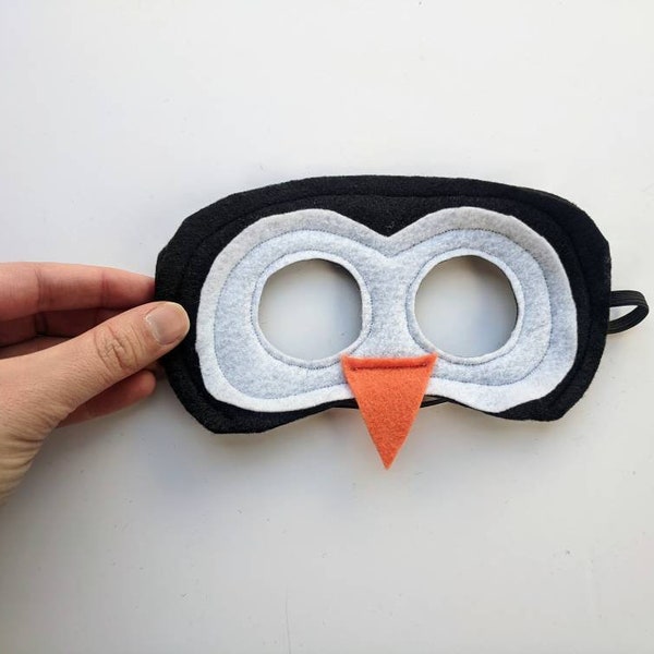 Máscara de pingüino de fieltro para niños