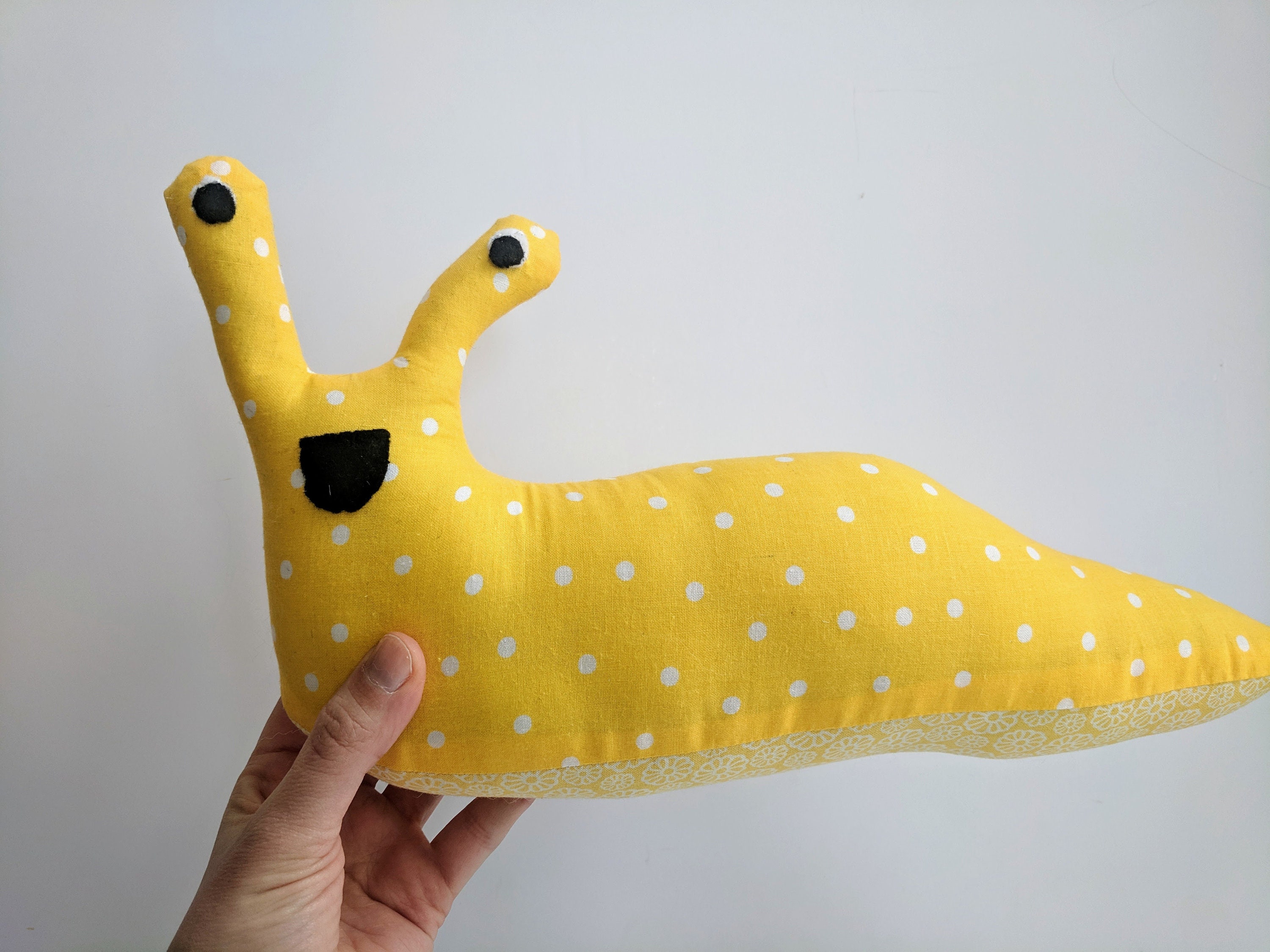 Yellow Banana Slug Plush / Yellow Stuffed Animal Banana Slug image