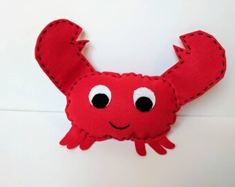 Red Stuffed Animal Crab Peekaboo Red Crab Plushie