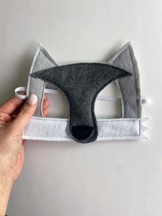 Felt Gray Wolf Mask for Kids