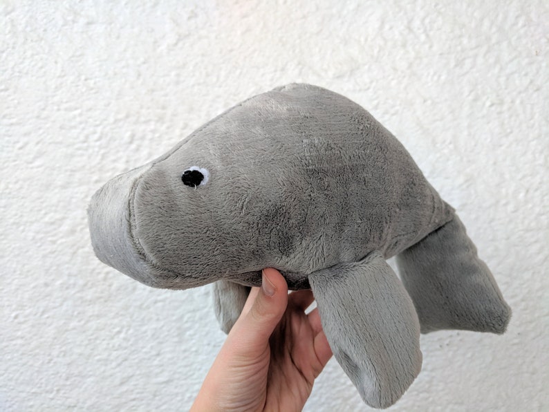 Soft Gray Manatee Plush / Gray Stuffed Animal Manatee Plush | Etsy