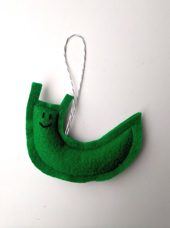 Felt Green Garden Slug Ornament Kid Friendly