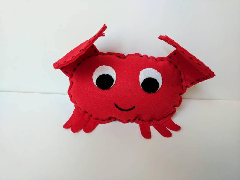 Red Stuffed Animal Crab / Peekaboo Red Crab Plushie | Etsy