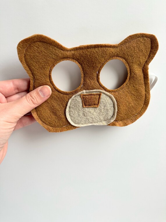 Felt Brown Bear Mask for Kids