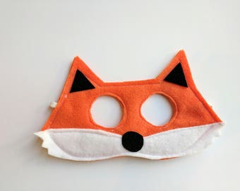 Felt Orange Fox Mask for Kids